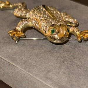 Gold and Silver VTG Frog/Toad Brooch